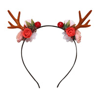 Load image into Gallery viewer, Sweet Girl Christmas Floral Antlers Headband Wholesale 86025940
