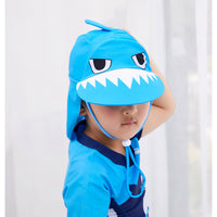 Load image into Gallery viewer, Three Pieces Little Boy Swimwear Set Sharp Print Top &amp; Shorts &amp; Hat Wholesale 71072851
