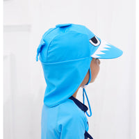 Load image into Gallery viewer, Three Pieces Little Boy Swimwear Set Sharp Print Top &amp; Shorts &amp; Hat Wholesale 71072851
