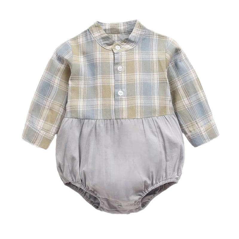 Toddler Boy Plaid Long Sleeve Bodysuit Wholesale 03307217