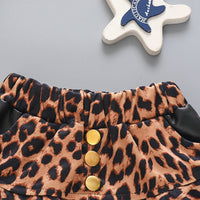 Load image into Gallery viewer, Toddler Girl Button Decor Leopard Print Skirt Wholesale 40725412
