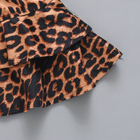 Load image into Gallery viewer, Toddler Girl Button Decor Leopard Print Skirt Wholesale 40725412
