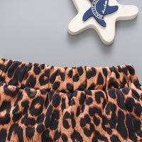 Load image into Gallery viewer, Toddler Girl Button Decor Leopard Print Skirt Wholesale 40725412
