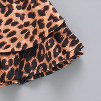 Load image into Gallery viewer, Toddler Girl Button Decor Leopard Print Skirt Wholesale 40725412
