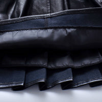 Load image into Gallery viewer, Toddler Girl Letter  Black PU Pleated Skirt Wholesale 17165371
