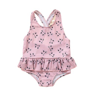 Load image into Gallery viewer, Toddler Girl Peplum Floral Print One Piece Swimwear Wholesale 18873089
