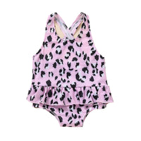 Load image into Gallery viewer, Toddler Girl Peplum Floral Print One Piece Swimwear Wholesale 18873089
