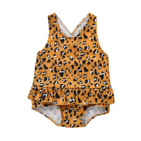 Load image into Gallery viewer, Toddler Girl Peplum Floral Print One Piece Swimwear Wholesale 18873089
