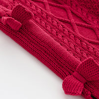 Load image into Gallery viewer, Toddler Girl Ruffle Trim Red Knitted Vest Wholesale 22235574
