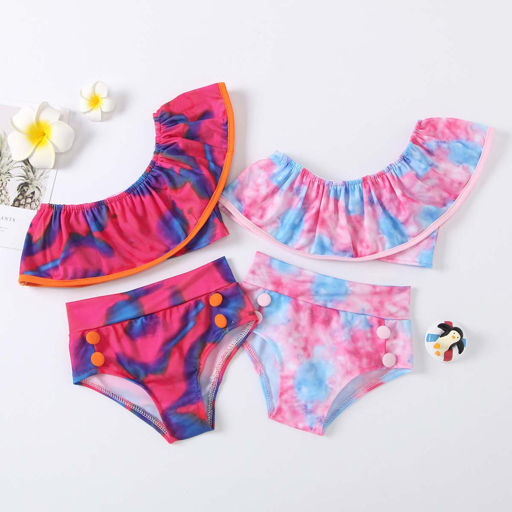 Toddler Kid Girl Tie Dye Print Swimsuit Wholesale 06662465