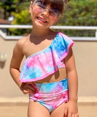 Toddler Kid Girl Tie Dye Print Swimsuit Wholesale 06662465