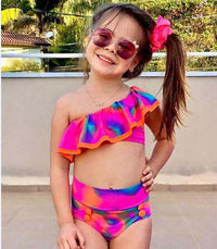 Load image into Gallery viewer, Toddler Kid Girl Tie Dye Print Swimsuit Wholesale 06662465
