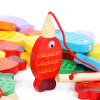 Load image into Gallery viewer, Toddler Kid Magnetic Alphabet and Number Fish Catching Wooden Educational Toy Wholesale 96713766
