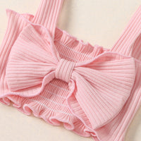 Load image into Gallery viewer, Two-Piece Baby Toddler Bow Cami Top With Sun Print Shorts Set Wholesale 86182716
