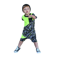 Load image into Gallery viewer, Two-Piece Contrast Color Boy Set Top Matching Shorts Wholesale 46072516

