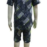 Load image into Gallery viewer, Two-Piece Contrast Color Boy Set Top Matching Shorts Wholesale 46072516
