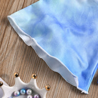 Load image into Gallery viewer, Two Pieces Baby Girl Flared Sleeve Tie Dye Off Shoulder Bodysuit And Headband  Wholesale 47814631
