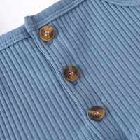 Load image into Gallery viewer, Two Pieces Baby Girl Plain Ruffled Hem Camisole Matching Shorts Ribbed Set Wholesale 36682799
