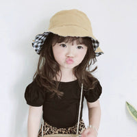 Load image into Gallery viewer, Two Pieces Kid Girl Backless Black Top &amp; Leopard Print Bloomers Set Wholesale 11921975
