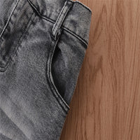 Load image into Gallery viewer, Two Pieces Kid Girl Drawstring Cami Top With Irregular Hem Denim Skirt Set Wholesale 48872631
