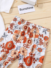 Load image into Gallery viewer, Two Pieces Kid Girl Flower Child Top &amp; Flared Pants Set Wholesale 02053034
