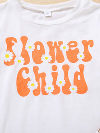 Load image into Gallery viewer, Two Pieces Kid Girl Flower Child Top &amp; Flared Pants Set Wholesale 02053034
