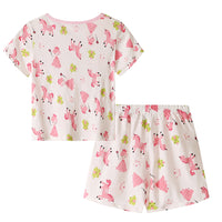Load image into Gallery viewer, Two Pieces Toddler Girls Unicorn Print Top and Shorts Set Wholesale 41062360
