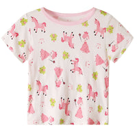 Load image into Gallery viewer, Two Pieces Toddler Girls Unicorn Print Top and Shorts Set Wholesale 41062360
