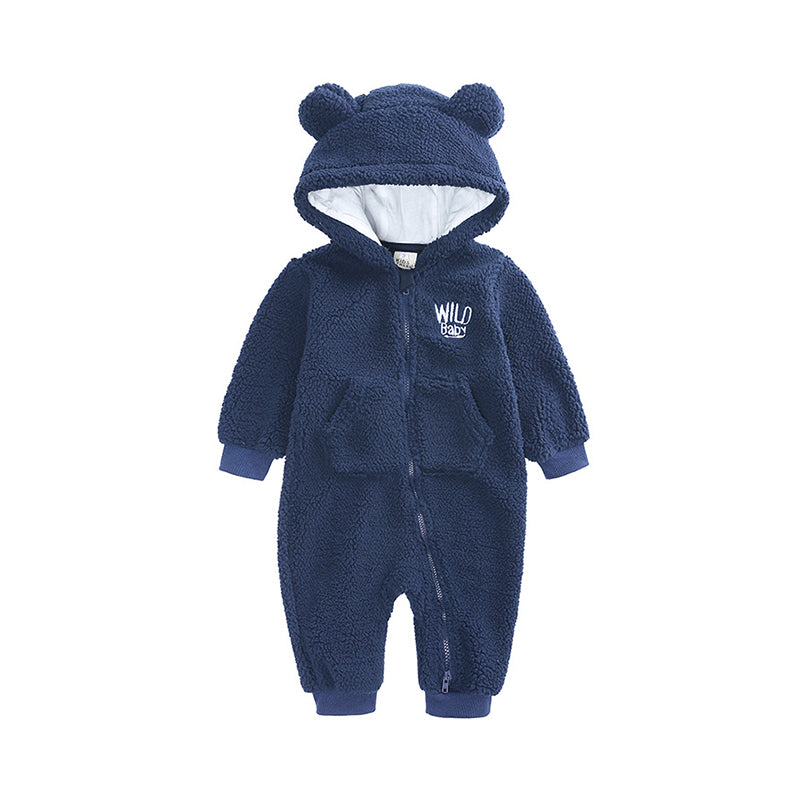 Baby Unisex Animals Embroidered Jumpsuits Wholesale 95206291