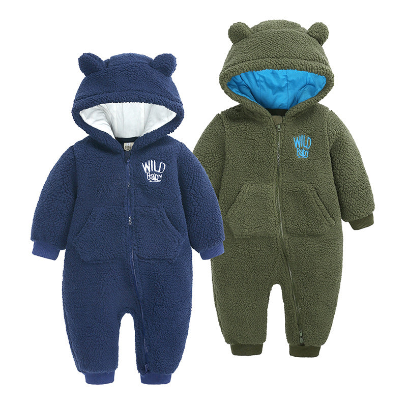 Baby Unisex Animals Embroidered Jumpsuits Wholesale 95206291