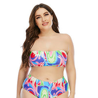 Load image into Gallery viewer, Women Plus Size Tie Dye Swimwear Set Wholesale 02332474

