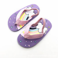 Load image into Gallery viewer, Toddler Kid Girl Rainbow Star Print Flip Flops Slippers Wholesale 2813508
