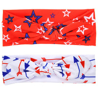 Load image into Gallery viewer, Baby Flag Day Bow Knot Print Headband Wholesale 00411772
