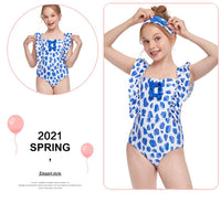 Load image into Gallery viewer, Kid Girl Bow Decor One Piece Swimsuit Wholesale 9753496
