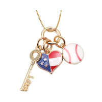 Load image into Gallery viewer, Kid Girl Independence Day Love Heart Pendant Necklace Wholesale 63431542
