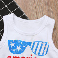 Load image into Gallery viewer, Baby Toddler American Dude Or Baby Outfit Tank Top Match Stripe Shorts Set Wholesale 9063020
