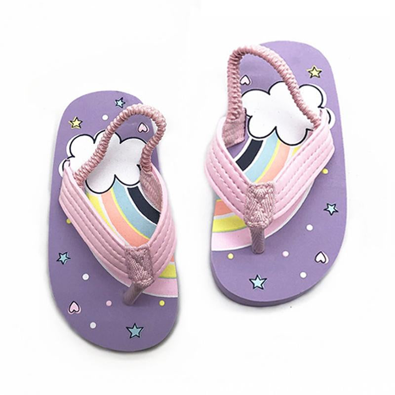 Toddler Kid Girl Rainbow Star Print Flip Flops Slippers Wholesale 2813508