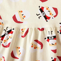 Load image into Gallery viewer, 2 Pieces Kid Girl Christmas Santa Dress &amp; Headband Wholesale 54155009
