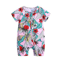 Load image into Gallery viewer, Baby Girl Plant Flower Print Romper wholesale 125470
