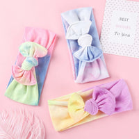 Load image into Gallery viewer, 5 Pcs Baby Bow Decor Tie Dye Headbands Wholesale 7962576
