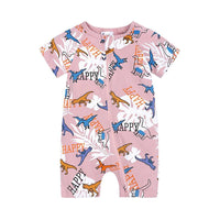 Load image into Gallery viewer, Baby Boy Zipper Dinosaur Print Romper Wholesale 375114
