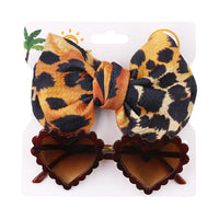 Load image into Gallery viewer, Little Girl Love Heart Frame Sunglasses And Headband Wholesale 8955052
