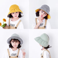Load image into Gallery viewer, 3 Pieces Kid Girl Solid Color Bucket Hat Wholesale 09691142
