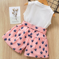 Load image into Gallery viewer, Two-piece Girl Cartoon Tank Top And Printed Shorts Set  Wholesale 9584548
