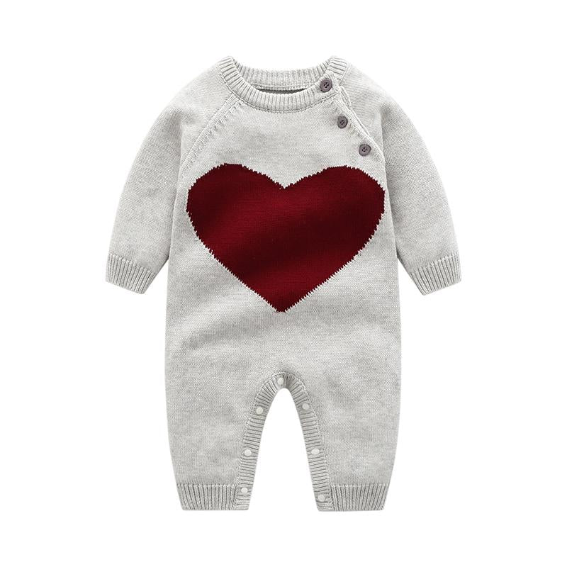 Baby Love Heart Knitted Jumpsuit Wholesale 2532951