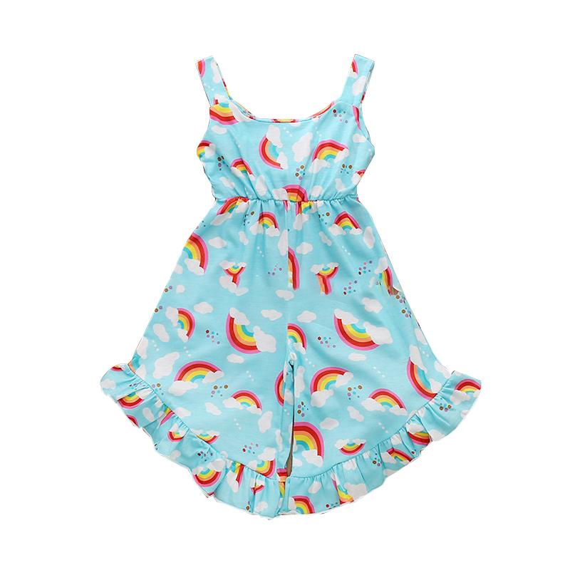 All Over Rainbow Print Cami Overall Jumpsuit Wholesale 2925950