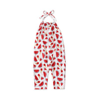 Load image into Gallery viewer, Little Girl Fruit Print Halter Jumpsuit Wholesale 5809048
