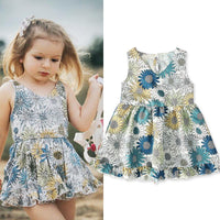 Load image into Gallery viewer, Baby Toddler Girl V-neck Floral Print Tank Dress  Wholesale 9885025
