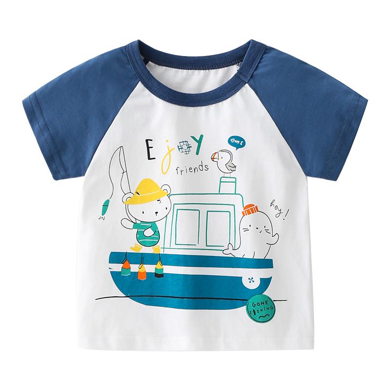 Little Boy Car Animal Raglan Sleeve T-Shirt Wholesale 8163666
