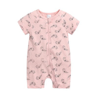 Load image into Gallery viewer, Baby Boy Zipper Dinosaur Print Romper Wholesale 375114
